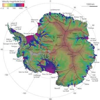 MEaSURES InSAR-Based Antarctica Ice Velocity