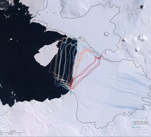 Glacier front positions