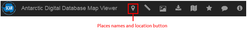 Place names and location button