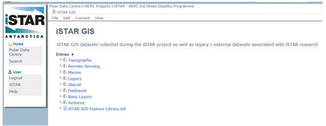 iSTAR data download repository